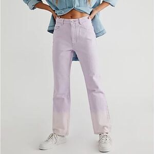 Rolla's Original Straight Leg Jeans in Lavender Tie Dye Size 29 NWT